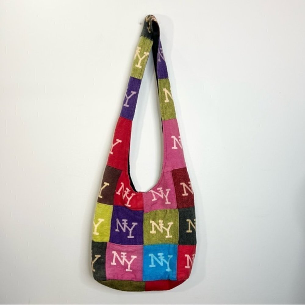 New York Multi Colour Patchwork Crossbody Bag - image 4